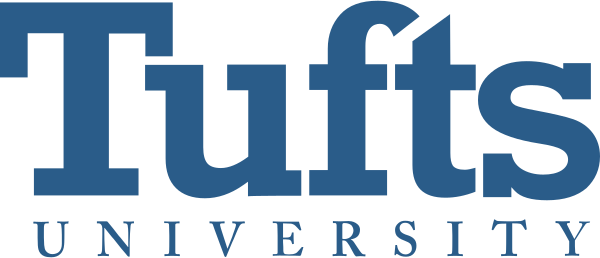 Tufts University logo with the word "Tufts" in large blue letters above the word "UNIVERSITY" in smaller blue capital letters.
